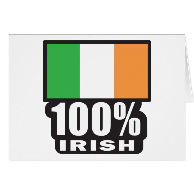 100% Ierse/St. Patrick's Day (Voorkant Horizontaal)