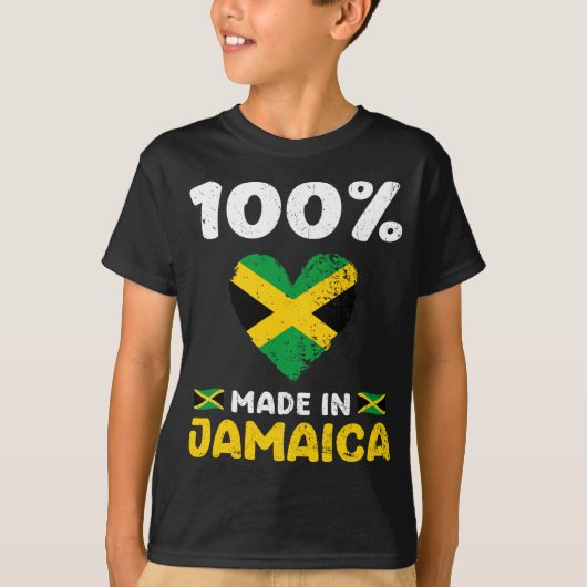100 % in Jamaica T-shirt (Voorkant)