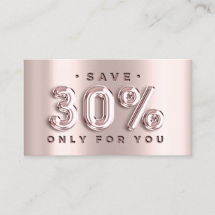 100 INSERT QRCODE 30%OFF Custom Logo Roos Blush Visitekaartje