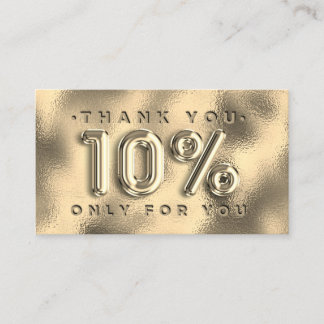 100 INVOEGSEL QRCODE 10%OFF Logo Gold Dank u Visitekaartje