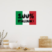 100% Italiaanafdrukken Poster (Keuken)