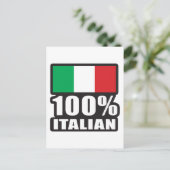 100% Italiaans Briefkaart (Staand voorkant)