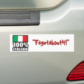 100% Italiaans Bumpersticker (Op auto)