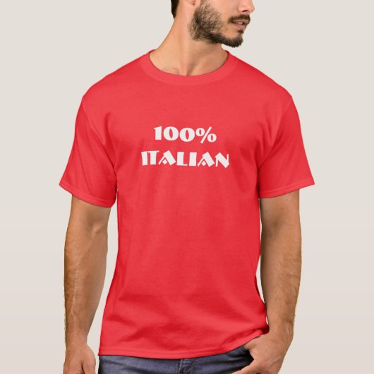 100% Italiaans T-shirt (Voorkant)