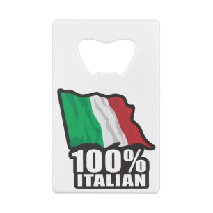 100%-Italiaans-vlag-Waving Kredietkaart Flessenopener