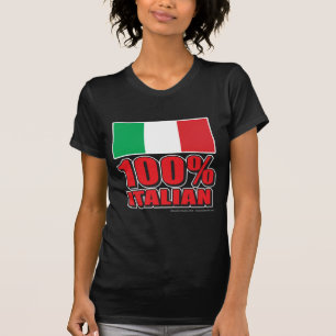 100% Italiaanse vlag T-shirt