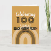 100 Jaar Black History Month Vieren Kaart (Voorkant)