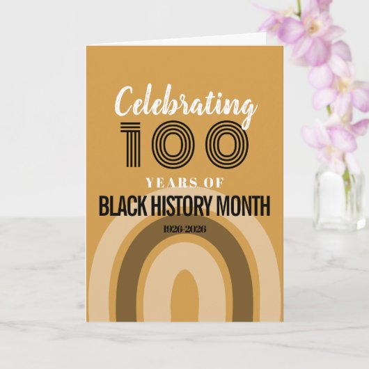 100 Jaar Black History Month Vieren Kaart (Orchidee)