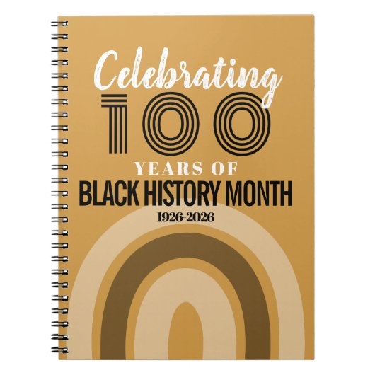 100 Jaar Black History Month Vieren Notitieboek (Voorkant)