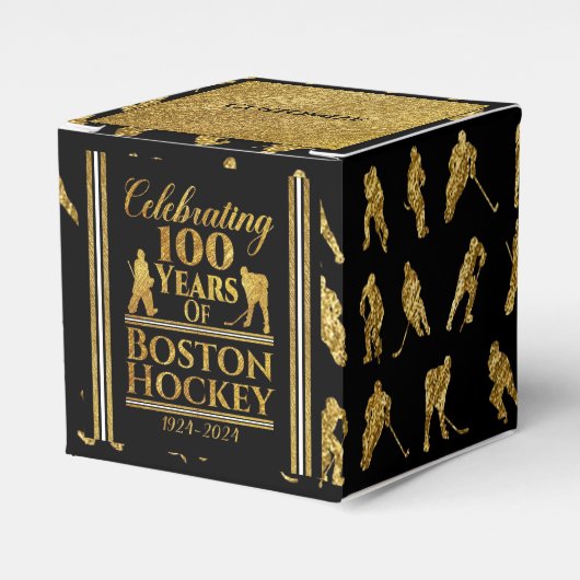 100 jaar Boston Hockey Cube Bedankdoosjes (Voorkant Zijde)