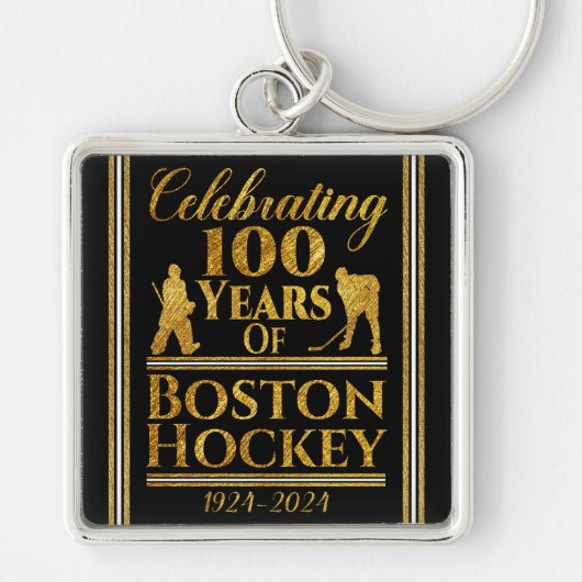100 jaar Boston Hockey Sleutelhanger (Voorkant)