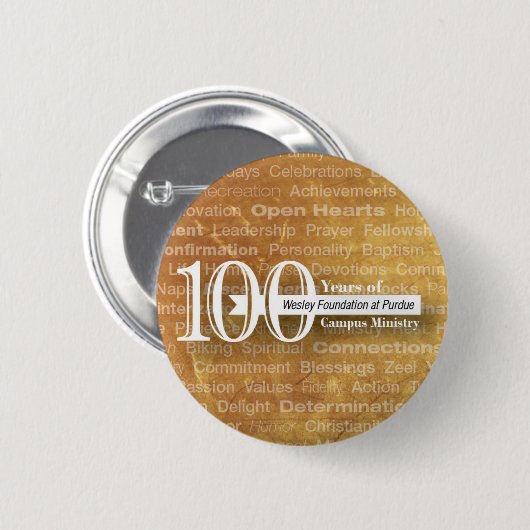 100 jaar Button! Ronde Button 5,7 Cm (Voorkant /achterkant)