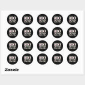 100 Jaar Geliefd Oma 100e Py 100 Ronde Sticker (Vel)