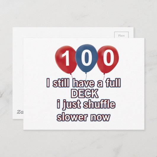 100 jaar Grappige Verjaardag design Briefkaart (Voorkant / Achterkant)