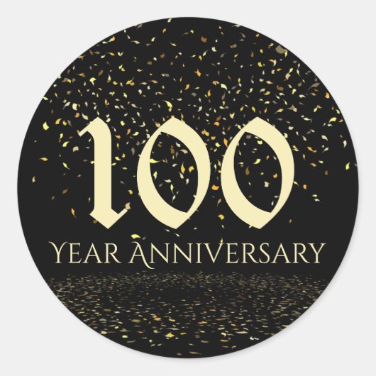 100 jaar Jubileum envelop Ronde Sticker (Voorkant)