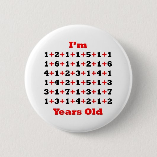 100 jaar oud! Blk rood Ronde Button 5,7 Cm (Voorkant)