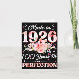 100 Jaar oud gemaakt in 1926 bloem 100ste verjaard Kaart