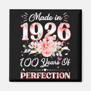 100 jaar oud gemaakt in 1926 bloem 100ste verjaard magneet