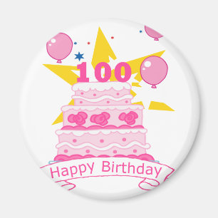 100 jaar oude Birthday Cake Magneet