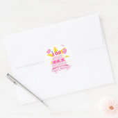 100 jaar oude Birthday Cake Ronde Sticker (Envelop)