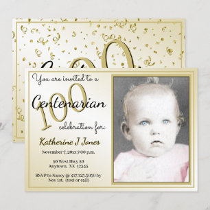 100 jaar Speciale verjaardag Black/Gold Kaart