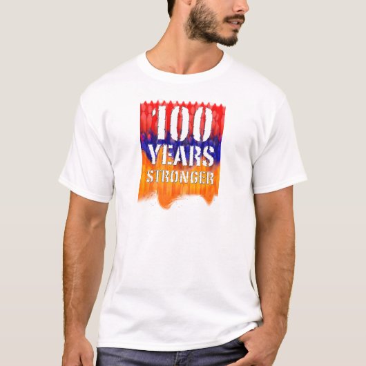 100 jaar Sterker Armeense Mannen Basis T-shirt (Voorkant)