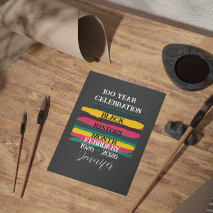 100 jaar viering zwarte geschiedenis maand 2026 briefkaart