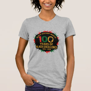 100 Jaar zwarte excellentie – zwarte trots T-shirt