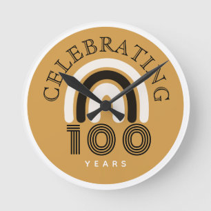 100-jarig jubileum modern ontwerp ronde klok