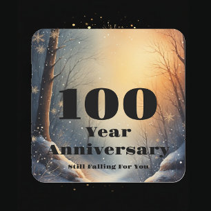100-jarig jubileum Nog steeds verliefd op jou Band Vierkante Sticker