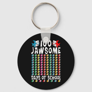 100 Jawsome Days of School Shark 100th Day of Scho Sleutelhanger