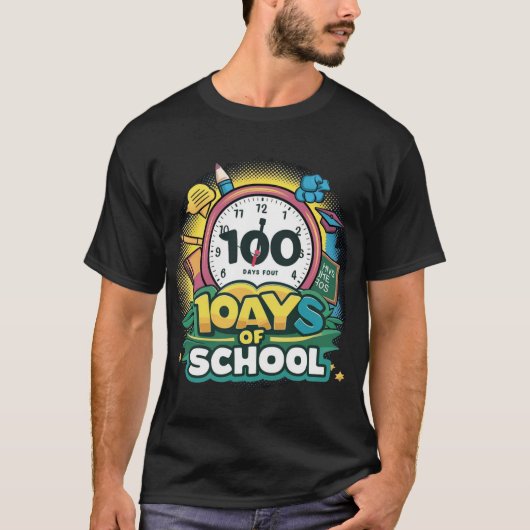 100 jours de conception de t-shirt scolaire (Devant)