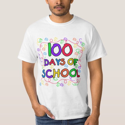 100 Jours de Confetti de l'école Tshirts et cadeau (Devant)