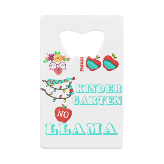 100 Jours De KINDERGARTEN Aucun Problème Llama Tea (Devant)