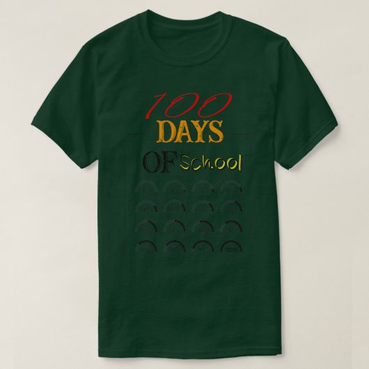 100 Jours De TShirt Essentiel À L'École (Design devant)