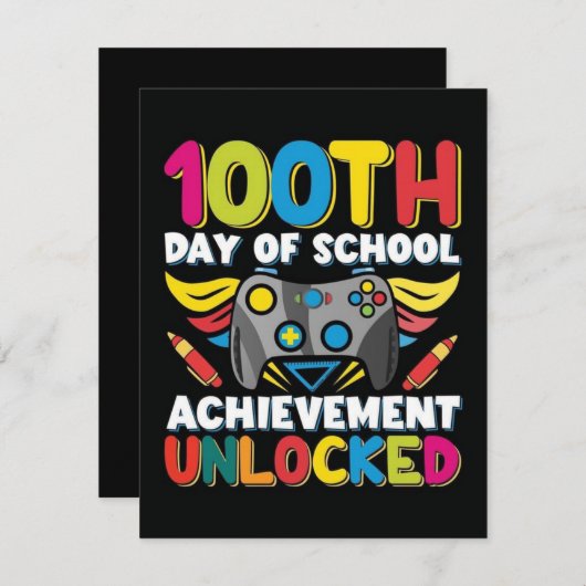 100 jours d'école 2025 invitation (Devant / Derrière)