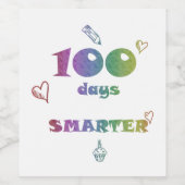 100 Jours Étiquette Vin intelligent - Drôle cadeau (Étiquettes simples)
