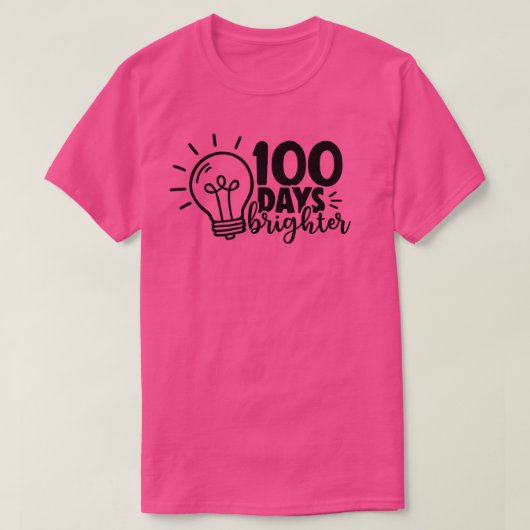 100 Jours plus brillant Chemise classique TShirt (Design devant)