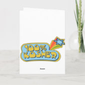 100% JUIF + Magen David carte de voeux (Dos)