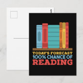 100% kans om grappig boek te lezen briefkaart (Voorkant / Achterkant)