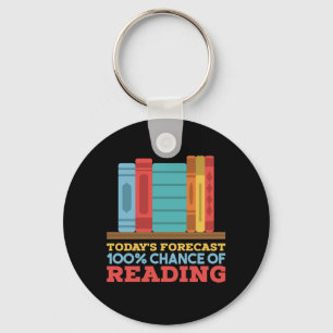 100% kans om grappig boek te lezen sleutelhanger