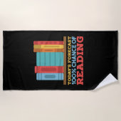 100% kans om grappig boek te lezen strandlaken (Voorkant)