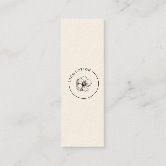 100% Katoen Bloem Zakelijk Stropdas op Label (Voorkant)