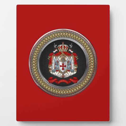 [100] Knachten Templar Coat of Arms Fotoplaat (Voorkant)