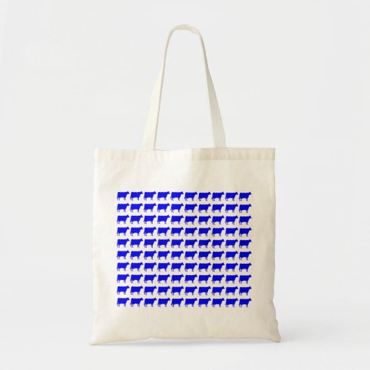 100 Koeien - blauw Tote Bag (Voorkant)