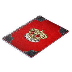 [100] Koninklijke klijke kroon [Fur+Gold][Rood] Notitieboek