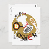 100% Kosher Briefkaart (Voorkant / Achterkant)