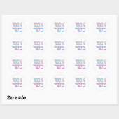 100% Kosher Ronde Sticker (Vel)