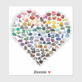 100+ Kristallen Pareltjes Mineralen Valentijnsdag  Sticker
