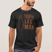 100 Leg Man Grappige Thanksgiving Hiliarious Turki T-shirt (Voorkant)